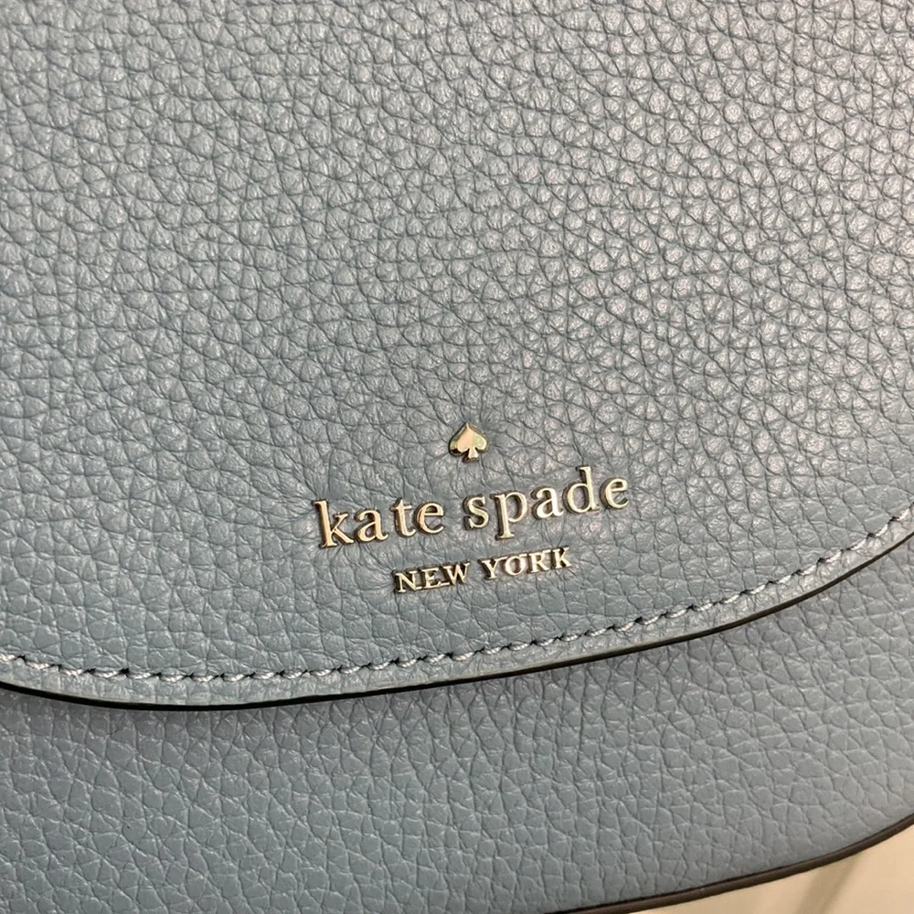 Kate Spade Leila Blue Mini Flap Crossbody Purse Bag - Picture 3 of 15